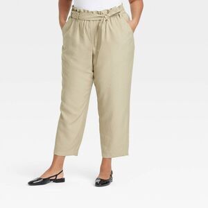 A New Day - Women's Super-High Rise Tapered Ankle Pull-On Pape Beige